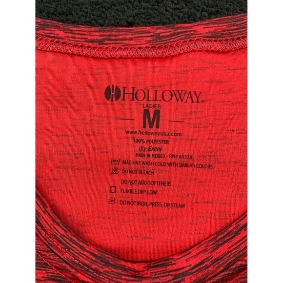 Holloway Andover Space Dye Athletic‎ T Shirt Red Black Ladies Size M - Picture 5 of 6